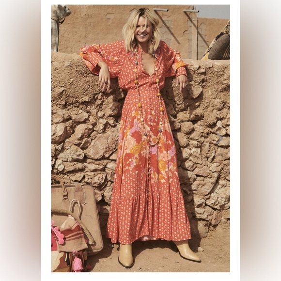 Spell Yellow Rose Maxi Dress in Desert Rose Boho — Size Large - Picture 3 of 15